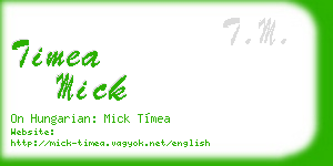 timea mick business card